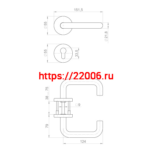 Комплект Fuaro (Фуаро) дверных ручек с накладками под цилиндр FR.DH57.0219 NE (DH-0219 NE) 9x140 мм, BL-24 черный фото 4 Комплект Fuaro (Фуаро) дверных ручек с накладками под цилиндр FR.DH57.0219 NE (DH-0219 NE) 9x140 мм, BL-24 черный фото 4