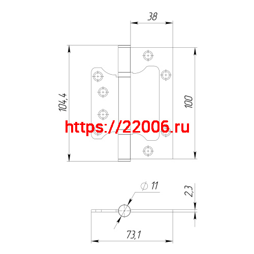 Петля Ajax (Аякс) универсальная без врезки IN4000W BL (100/P-2B 100x2,3) черный фото 4 Петля Ajax (Аякс) универсальная без врезки IN4000W BL (100/P-2B 100x2,3) черный фото 4