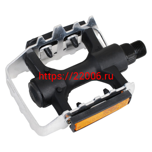 Педали Вело алюминий/пластик 109х81мм, MTB, 9/16, черно/серебр. PEAK Педали Вело алюминий/пластик 109х81мм, MTB, 9/16, черно/серебр. PEAK