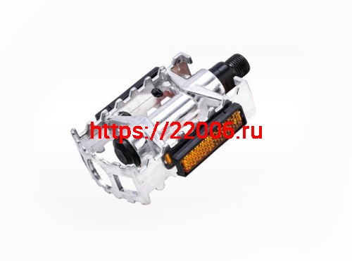 Педаль алюминиевая МТВ с шариковыми подшипниками, резьба 9/16, с катафотами 3032603-3 Педаль алюминиевая МТВ с шариковыми подшипниками, резьба 9/16, с катафотами 3032603-3