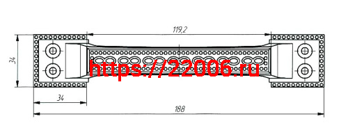 Ручка-скоба Zenit (Зенит) РС-2 (серебро) фото 2 Ручка-скоба Zenit (Зенит) РС-2 (серебро) фото 2