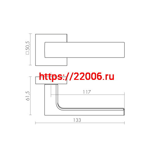 Ручка Fuaro (Фуаро) раздельная K.DM51.Straight (Straight DM) BL-24 черный фото 2 Ручка Fuaro (Фуаро) раздельная K.DM51.Straight (Straight DM) BL-24 черный фото 2