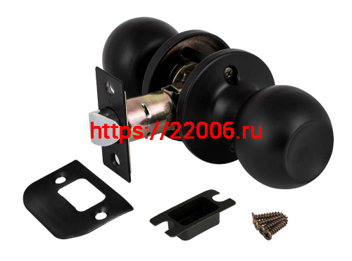 Ручка Fuaro (Фуаро) защелка DK672/BL BL-BK (672/BL BL-B) ( фик.) черный