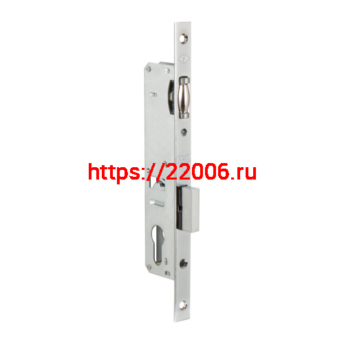 Корпус Kale kilit (Кале килит) узкопрофильного замка с роликовой защёлкой 155/P (25 mm) w/b (хром) (без отв. планки)