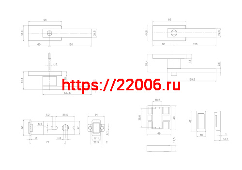 Комплект ручек Armadillo (Армадилло) с запиранием SWD.Scope.LWC BL фото 3