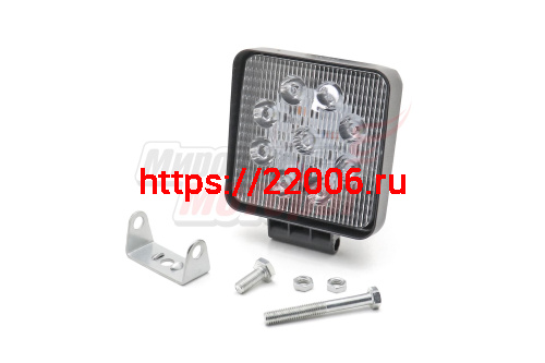 Фара светодиодная 27W 9 диодов SMD, 35мм квадрат. мет. корпус, ближний свет (Flood) Фара светодиодная 27W 9 диодов SMD, 35мм квадрат. мет. корпус, ближний свет (Flood)