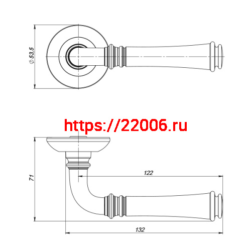 Ручка Punto (Пунто) раздельная R.ZR54.SERENITY (SERENITY ZR) OB-13 античная бронза фото 2 Ручка Punto (Пунто) раздельная R.ZR54.SERENITY (SERENITY ZR) OB-13 античная бронза фото 2