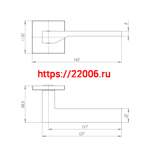 Ручка Ajax (Аякс) раздельная K.JS51.CLEVER SN-3 матовый никель фото 3 Ручка Ajax (Аякс) раздельная K.JS51.CLEVER SN-3 матовый никель фото 3