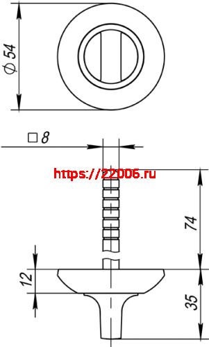 Ручка Fuaro (Фуаро) поворотная BKW8.R.AR54 (BKW8 AR) ABG-6 бронза фото 3 Ручка Fuaro (Фуаро) поворотная BKW8.R.AR54 (BKW8 AR) ABG-6 бронза фото 3