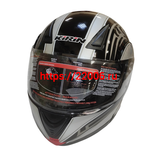 Шлем интеграл KIRIN K71, карбон, черный, красный, серый, размер М фото 2 Шлем интеграл KIRIN K71, карбон, черный, красный, серый, размер М фото 2