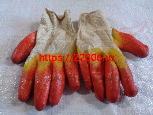 Перчатки обрезиненные ХБ с двойным латексным покрытием Перчатки обрезиненные ХБ с двойным латексным покрытием