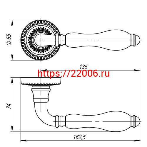 Ручка Armadillo (Армадилло) раздельная R.CL55.Silvia (Silvia CL1) OB/CRP-213 античная бронза/кракелюр фото 4 Ручка Armadillo (Армадилло) раздельная R.CL55.Silvia (Silvia CL1) OB/CRP-213 античная бронза/кракелюр фото 4