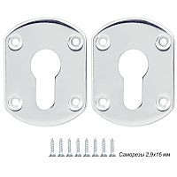 Декоративная Punto (Пунто) накладка ESC031-SS (нержавейка) на цилиндр (1 пара)