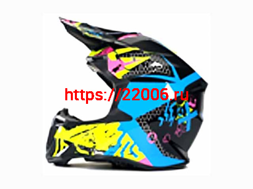 Мотошлем VIRTUE MD-902 Кросс черно-голубой (XL) Мотошлем VIRTUE MD-902 Кросс черно-голубой (XL)