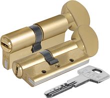Цилиндровый механизм Kale kilit (Кале килит) с вертушкой 164 DBM-E/90 (40+10+40) mm латунь 5 кл. БЛИСТЕР