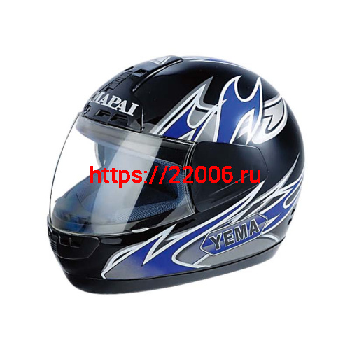 Мотошлем YM-801 черно-синий (XS) Мотошлем YM-801 черно-синий (XS)