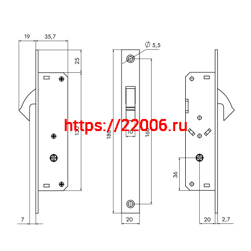 Замок Punto (Пунто) врезной крестообразный узкопрофильный METLR-201F (LR-201F) 3key CP хром фото 3 Замок Punto (Пунто) врезной крестообразный узкопрофильный METLR-201F (LR-201F) 3key CP хром фото 3