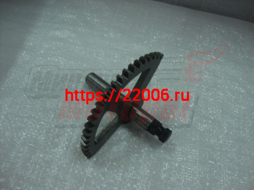 Вал кикстартера с сектором SUZUKI AD50, AD100 Вал кикстартера с сектором SUZUKI AD50, AD100