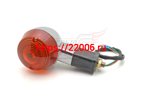 Боковой фонарь (BF-05) "Байкер" хром большой КОРОТКИЙ (желтый) (пласт) Боковой фонарь (BF-05) "Байкер" хром большой КОРОТКИЙ (желтый) (пласт)