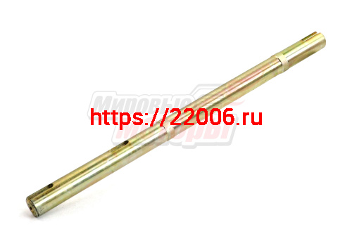 Вал двухопорного кронштейна ведомого шкива мотобуксировщика Север (вал трансмиссии) Вал двухопорного кронштейна ведомого шкива мотобуксировщика Север (вал трансмиссии)