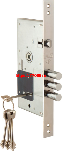 Замок Kale kilit (Кале килит) врезной сувальдный с защёлкой 252/RL (тех. комплектация), 4 кл. (кл. 60 мм)