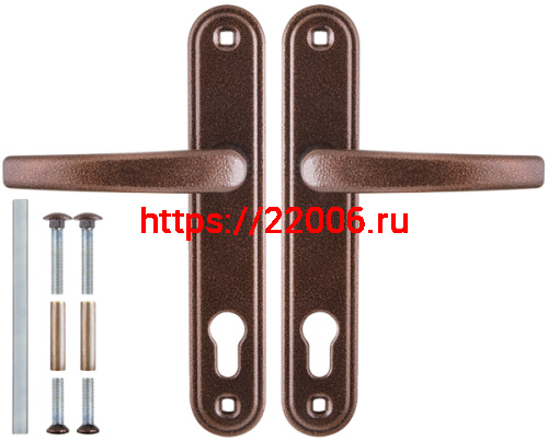 Ручка Guardian (Гардиан) дверная 4132 Вега (медный антик) /124:1:54(2474)/ фото 2