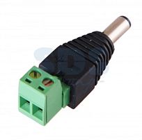 Штекер питания 2.1 х 5.5 x 10 мм с клеммной колодкой, позволяет подключиться к разъему питания