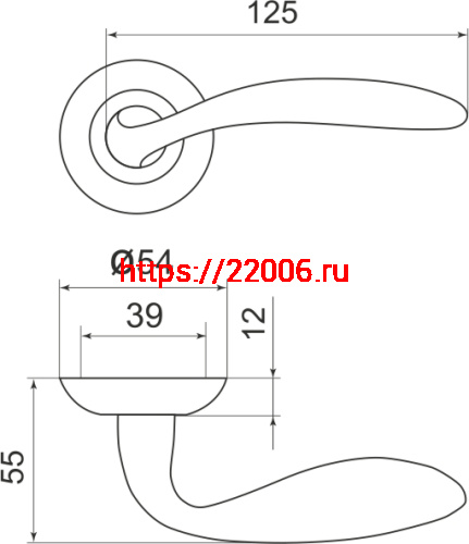 Ручка Armadillo (Армадилло) раздельная R.LD54.Virgo (Virgo LD57) AB/GP-7 бронза/золото фото 3