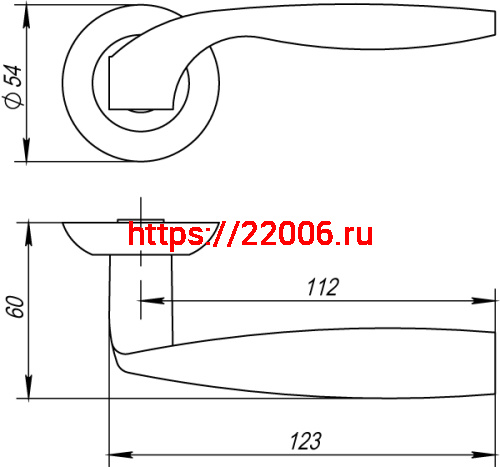 Ручка Fuaro (Фуаро) раздельная R.AR54.BOSTON (BOSTON AR) 140mm CP-8 хром фото 3