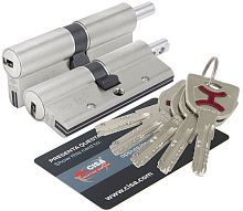 Цилиндровый механизм Cisa (Чиза) под вертушку AP4S 0P3S2-29.12 (90 мм/40+10+40), НИКЕЛЬ