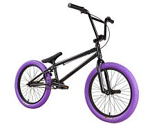 Велосипед 20" Stark'25 Madness BMX 4 (рама ст.,пром.подшп., пеги, клещ.торм.) серо-фиолет/черный/фио