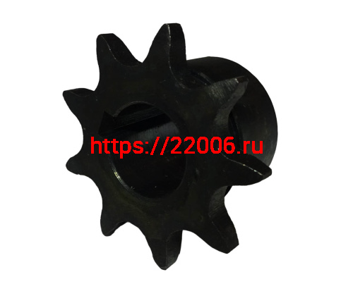 Звезда  9 зуб. (520) цепи, 15.875шаг, на вал d20мм, h28мм, шпонка 6мм, мотобуксировщик фото 2