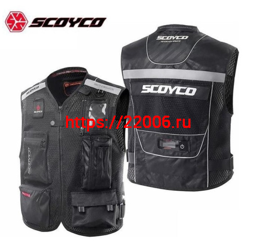 Жилет мотоциклиста SCOYCO JK46, р-р XL черный Жилет мотоциклиста SCOYCO JK46, р-р XL черный