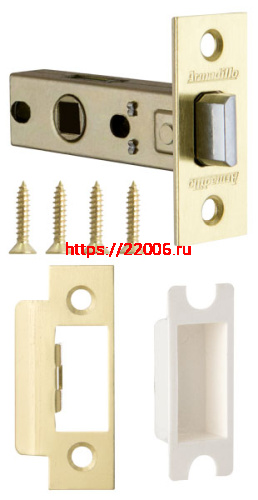 Защелка Armadillo (Армадилло) врезная LH 120-45-25 SG Матовое золото BOX /прям/ Защелка Armadillo (Армадилло) врезная LH 120-45-25 SG Матовое золото BOX /прям/