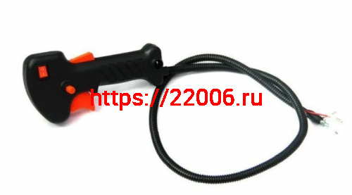 Ручка правая для триммера в сборе с кнопками (без резьбы) Ручка правая для триммера в сборе с кнопками (без резьбы)