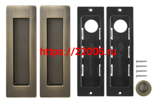 Ручка Armadillo (Армадилло) для раздвижных дверей SH.URB153.010 (SH010 URB) АВ-7 бронза фото 5 Ручка Armadillo (Армадилло) для раздвижных дверей SH.URB153.010 (SH010 URB) АВ-7 бронза фото 5