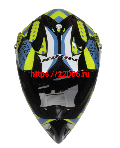 Шлем кроссовый KIRIN K27, черный, черн-бел, зелен-желт, размер S фото 7 Шлем кроссовый KIRIN K27, черный, черн-бел, зелен-желт, размер S фото 7