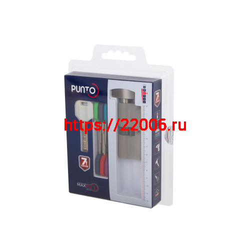 Цилиндровый Punto (Пунто) механизм MaxPro7002Knob110mm(50+10+50) SN никель 7key с вертушкой фото 3