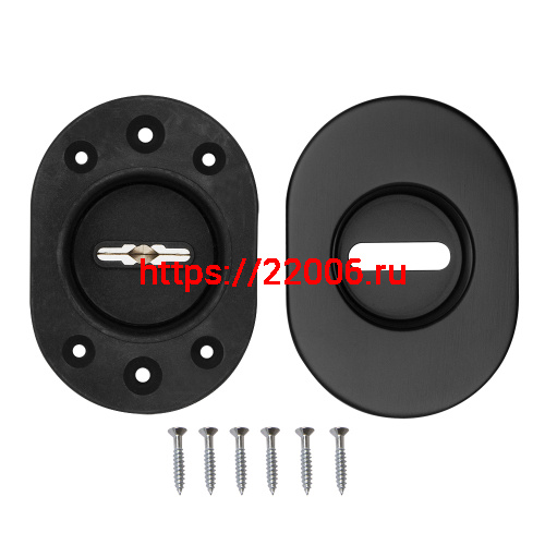 Накладка Fuaro (Фуаро) на сувальдный замок ESC.S-auto.RLR/U/R.477 BL-24 черный (1шт.) фото 2