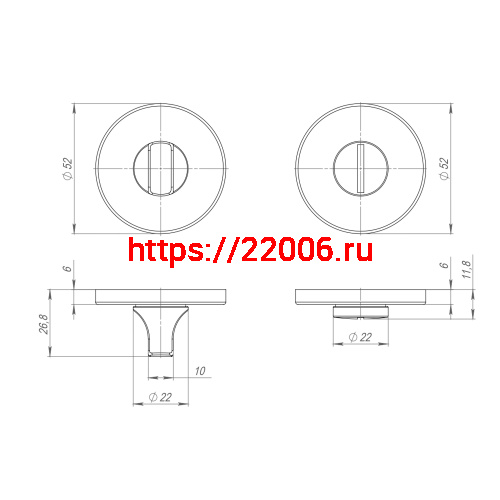 Ручка Punto (Пунто) поворотная BK6.R.ARC.R52 (BK6 ARC) SSG-39 сатин.золото фото 3