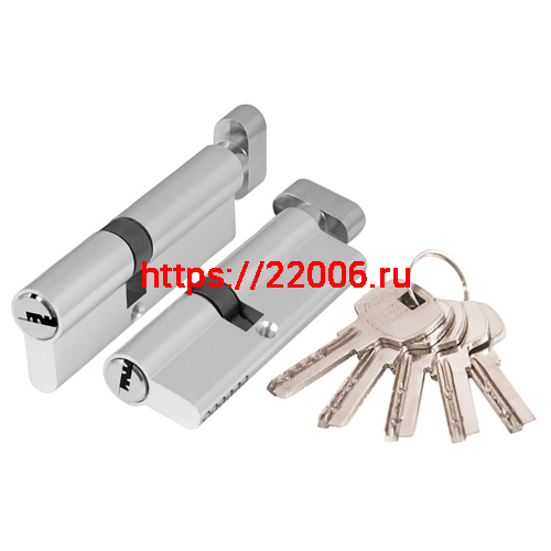 Цилиндровый Ajax (Аякс) механизм (AX202/70) AX2002Knob70 (30+10+30) CP хром с вертушкой Цилиндровый Ajax (Аякс) механизм (AX202/70) AX2002Knob70 (30+10+30) CP хром с вертушкой