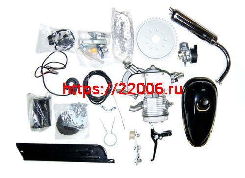 Двигатель 80cc (веломотор, полный комплект для установки) Двигатель 80cc (веломотор, полный комплект для установки)