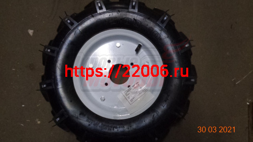 Колесо МБ 5,00-10 "Ёлочка" в сборе с диском (4отв.) Колесо МБ 5,00-10 "Ёлочка" в сборе с диском (4отв.)