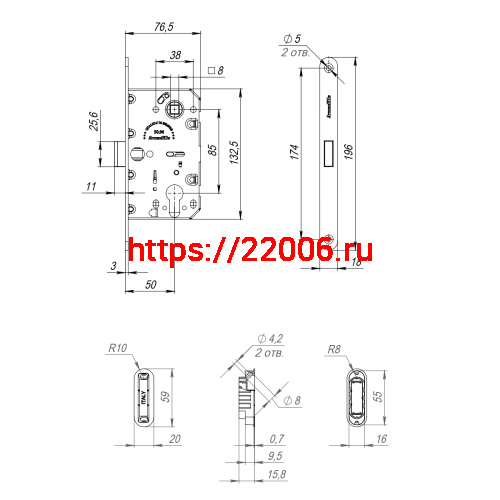 Замок Armadillo (Армадилло) межкомнатный магнитный под цилиндр с ответной планкой GRAVITY G02.196.50.85 SN мат никель фото 3 Замок Armadillo (Армадилло) межкомнатный магнитный под цилиндр с ответной планкой GRAVITY G02.196.50.85 SN мат никель фото 3