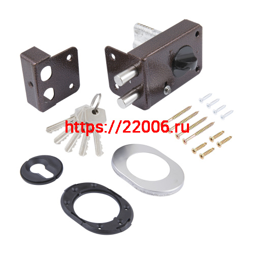 Замок Omega (Омега) накладной цилиндровый ЗН-2 ЗАЗ медь фото 2