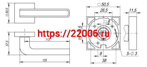 Ручка Fuaro (Фуаро) раздельная K.DM51.NEO (NEO DM) SN/CP-3 матовый никель/хром фото 2 Ручка Fuaro (Фуаро) раздельная K.DM51.NEO (NEO DM) SN/CP-3 матовый никель/хром фото 2