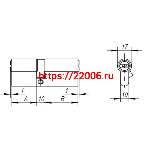 Цилиндровый Ajax (Аякс) механизм (AX200/100) AX2000Key100 mm (45+10+45) CP хром 5 кл. фото 2 Цилиндровый Ajax (Аякс) механизм (AX200/100) AX2000Key100 mm (45+10+45) CP хром 5 кл. фото 2