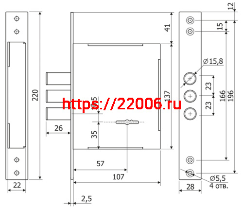 Замок Guardian (Гардиан) врезной сувальдный INTER ЗВ 60.01, 4 кл. (длинный кл. 59 мм) /128:3792/ фото 2
