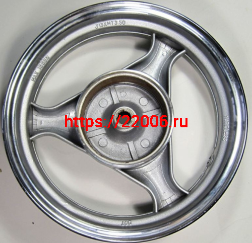 Диск колеса 13" задний, литой, барабанный тормоз, под колодки 130 мм (черные) Диск колеса 13" задний, литой, барабанный тормоз, под колодки 130 мм (черные)