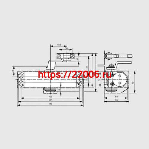 Доводчик Dorma (Дорма) дверной TS 77 EN3, с рычажной тягой, коричневый фото 2 Доводчик Dorma (Дорма) дверной TS 77 EN3, с рычажной тягой, коричневый фото 2